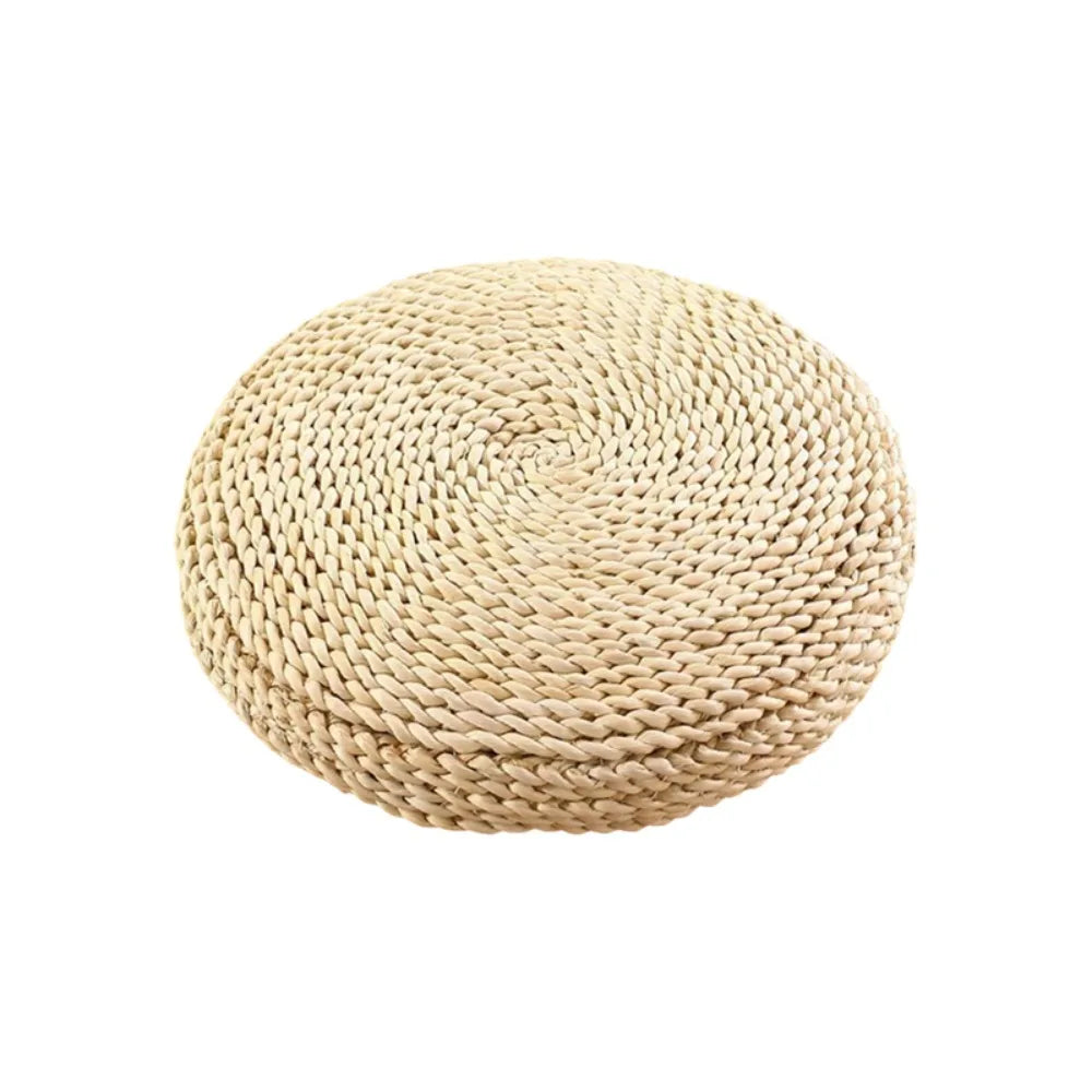 Japanese-style Straw Weaving Sitting Cushion Rustic Thickened Tatami Futon Handmade Breathable Straw Braid Mat Meditation