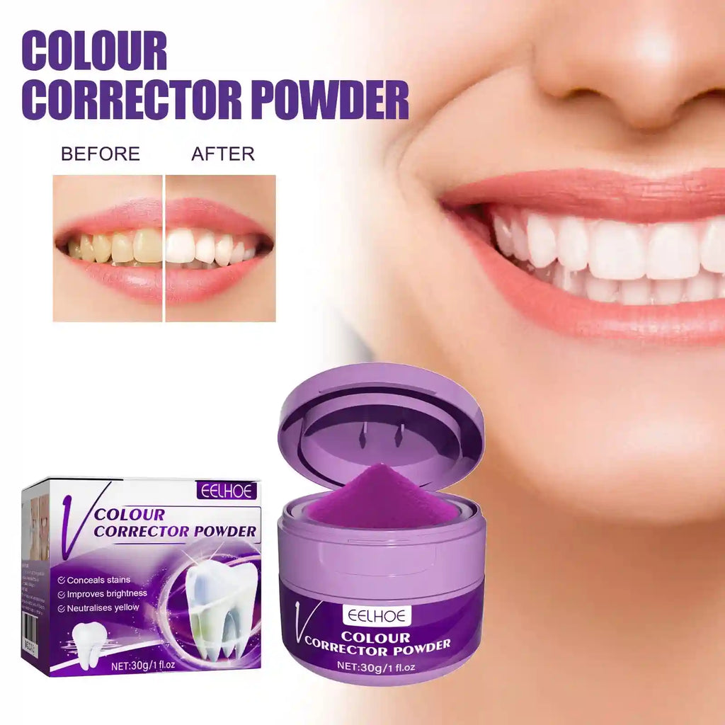 Tidesmit purple teeth whitening powder for plaque removal and fresh breath dental hygiene care