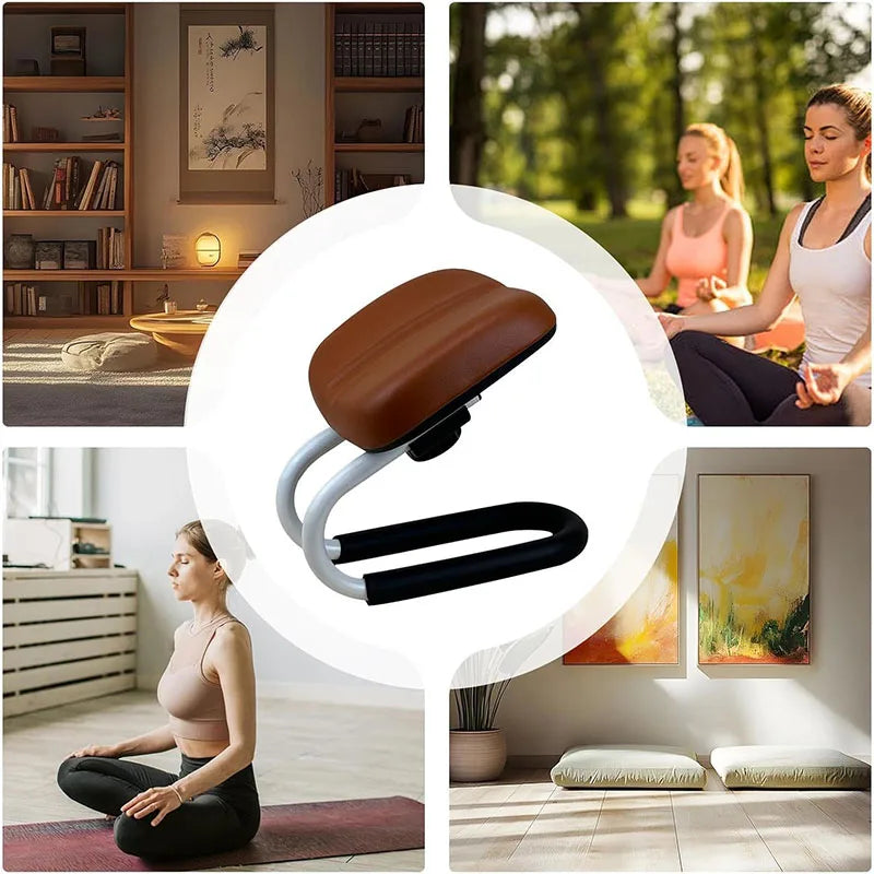 Meditation Seat Yoga Stool Kneelers for Praying with Sponge Cushion Non-Slip Leg Sleeve Bench Seat Meditation Accessories