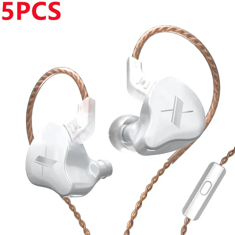 HiFi Wired In-Ear Monitor with Microphone by Tidesmit - EDX Series EDX 5PCS White China Mainland Tidesmit