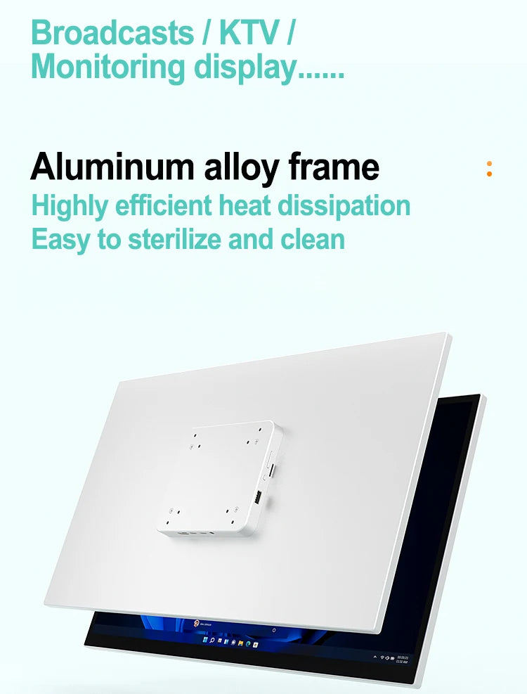 18.5'' 1080p 400nits VESA Mount Medical Grade Portable Monitor Touch Screen for Medical Equipment Fetal Detector Metal Frame