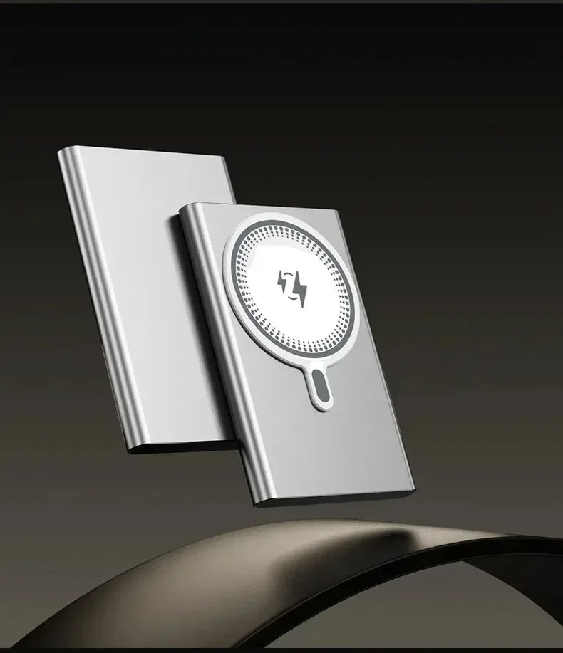 Magnetic Wireless Fast Charging Power Bank - 20000mAh Portable Battery Silver Tidesmit