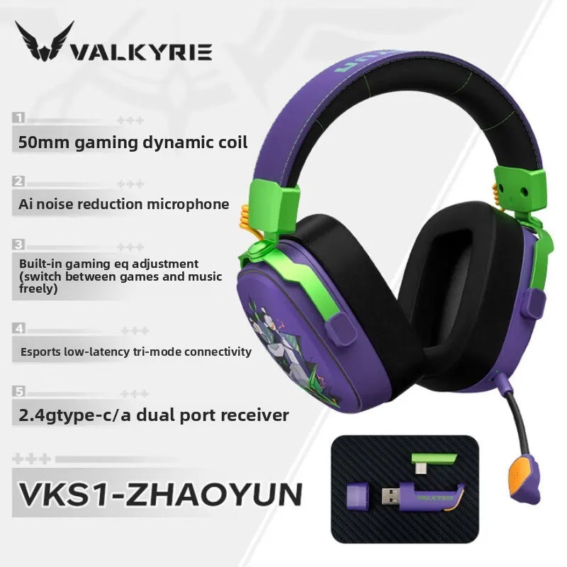 Tidesmit VK S1 Wireless Gaming Headset: Low Latency 15ms Audio VK S1-ZHAOYUN Tidesmit