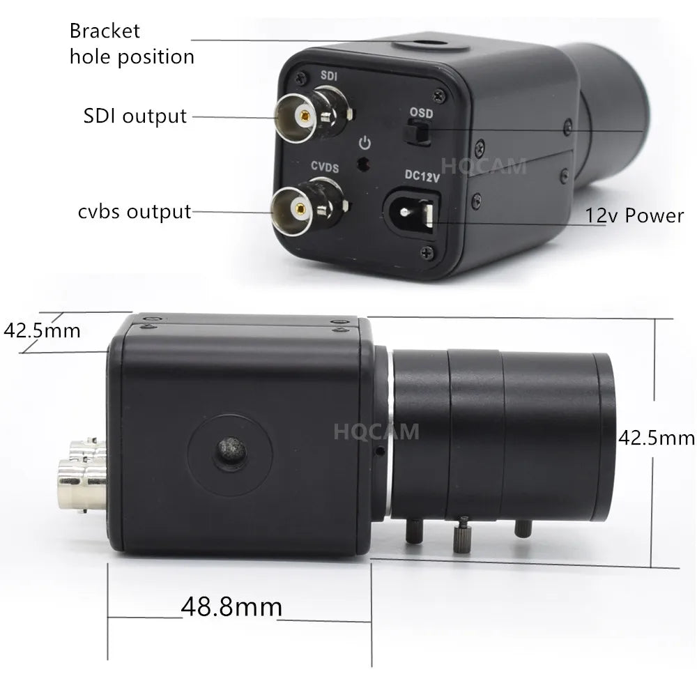 IMX385 IMX290 IMX307 Industrial IMX415 HD-SDI EX-SDI 60FPS 50FPS 8.0MP 1080P Security Mini Broadcast Box SDI Camera Medical Live