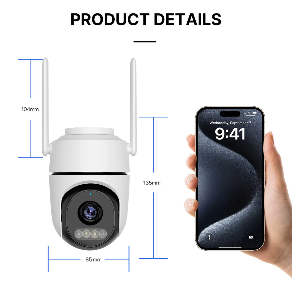 WONSDAR IP Camera Home Security Protection PTZ iCsee Wifi Camera 1080P HD Mini Outdoor Indoor Video Surveillance