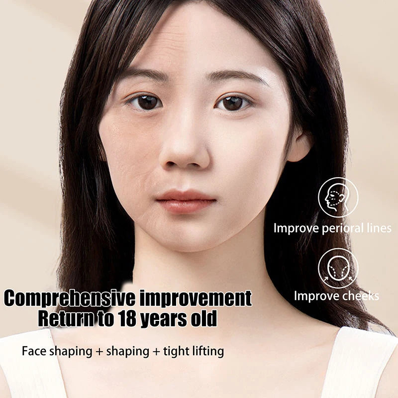 Double-deck face slimming bandage strap for V-line lifting, cheek shaping, and anti-aging chin tightening tool.