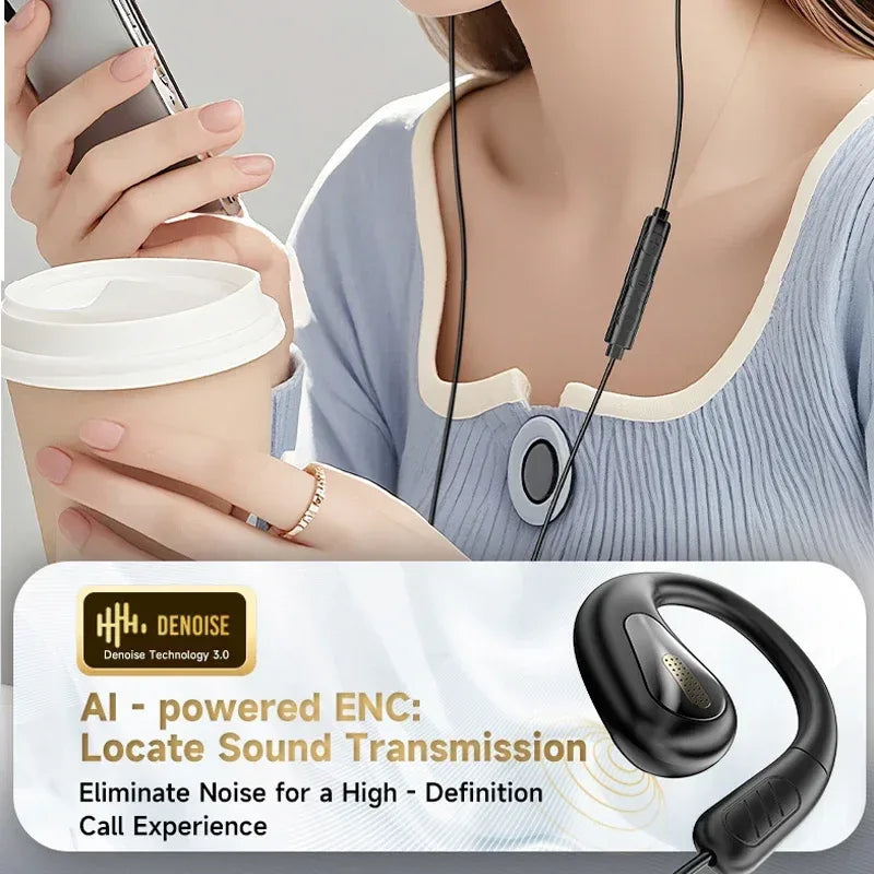 Tidesmit Open Ear Gaming Headset | Wired ENC Mic | 3.5mm & Type-C Options Tidesmit