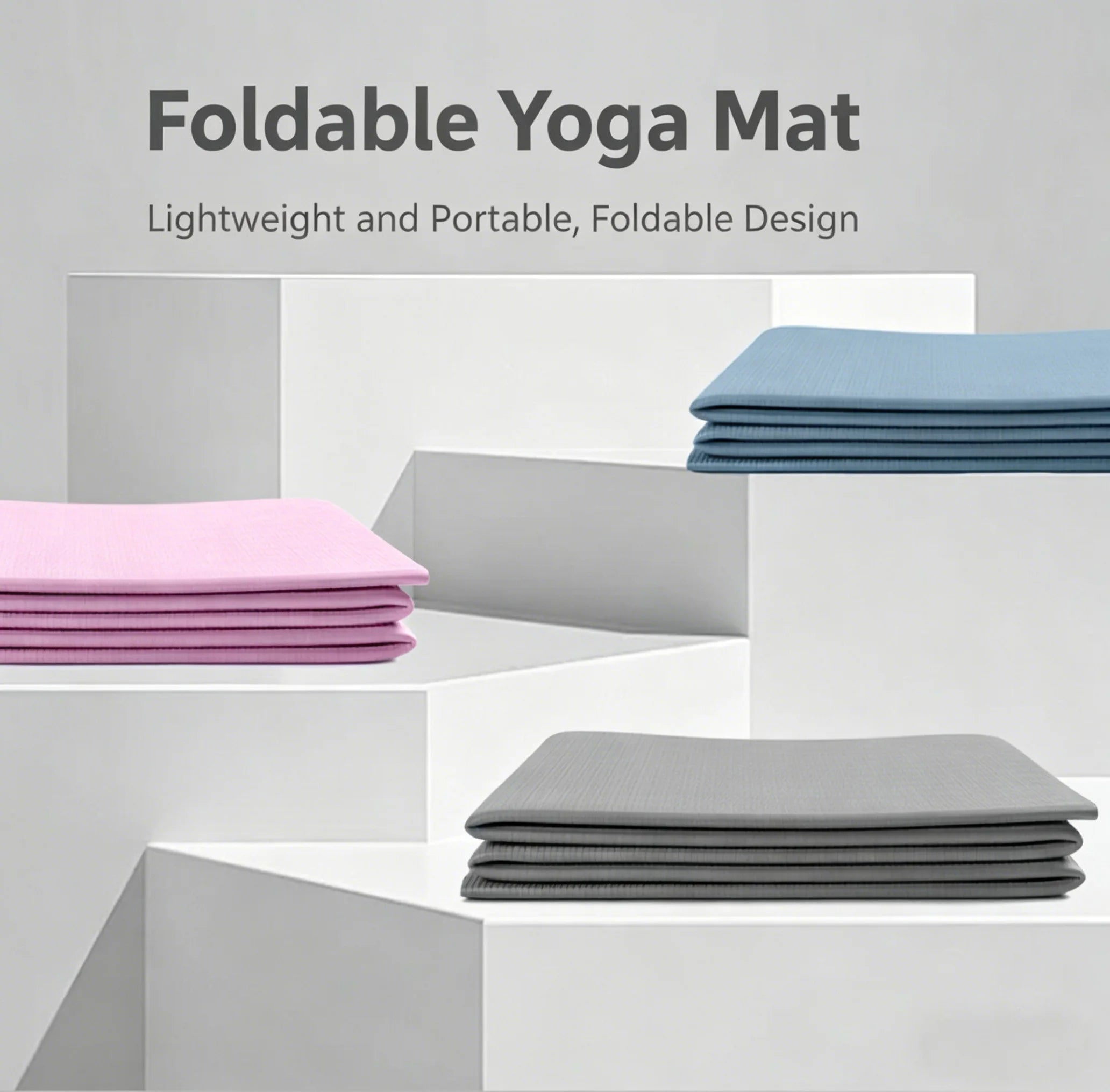 Yoga Mat 6/8mm Thickness Foldable TPE Exercise Mat For Travel Yoga Pilates Home Floor Workouts Gymnastics Mat Fitness Equipment