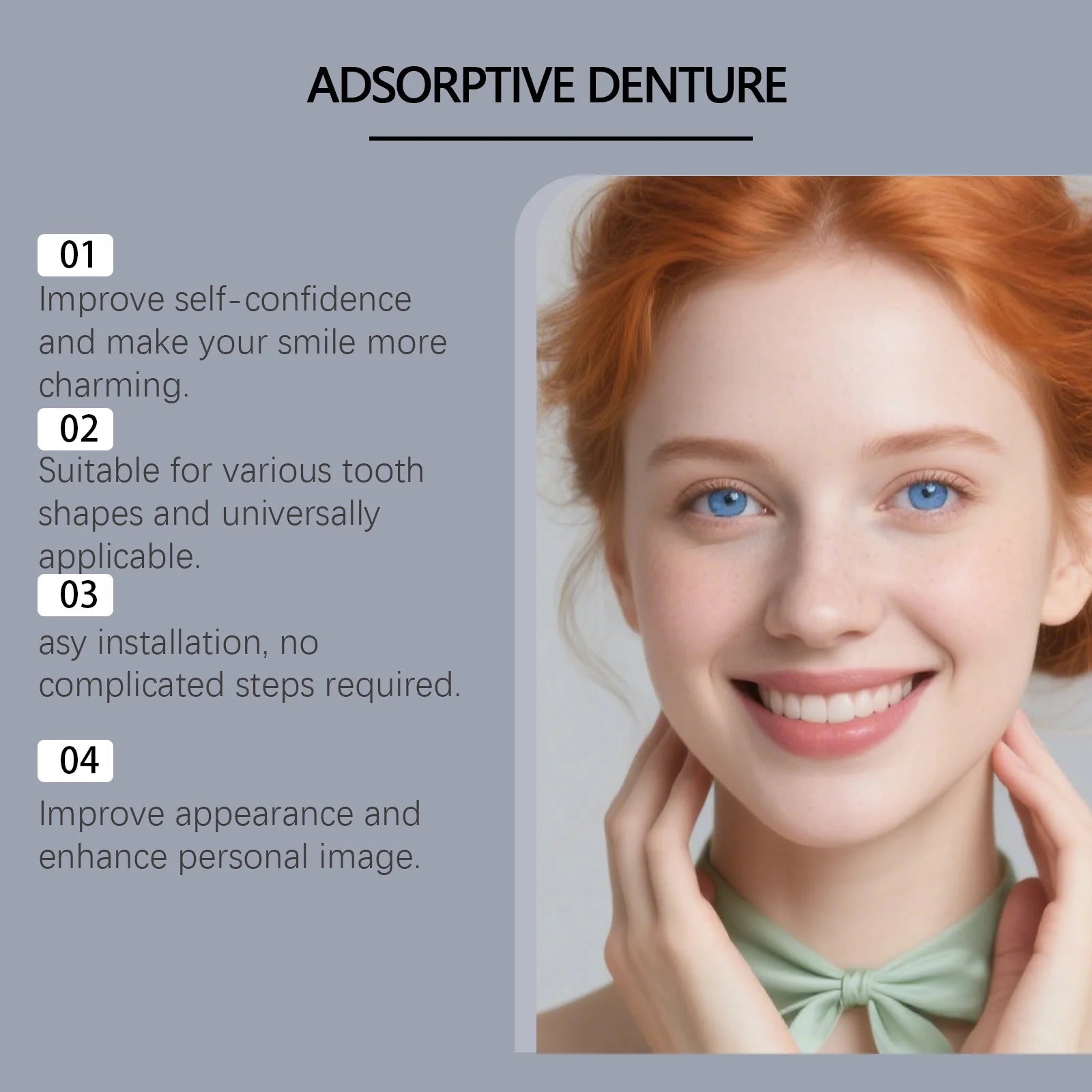 Denture Decoration Set - Daily Decoration for Oral Cavity & Teeth, Comfortable Fit for Dentures, Reveals Natural Smile