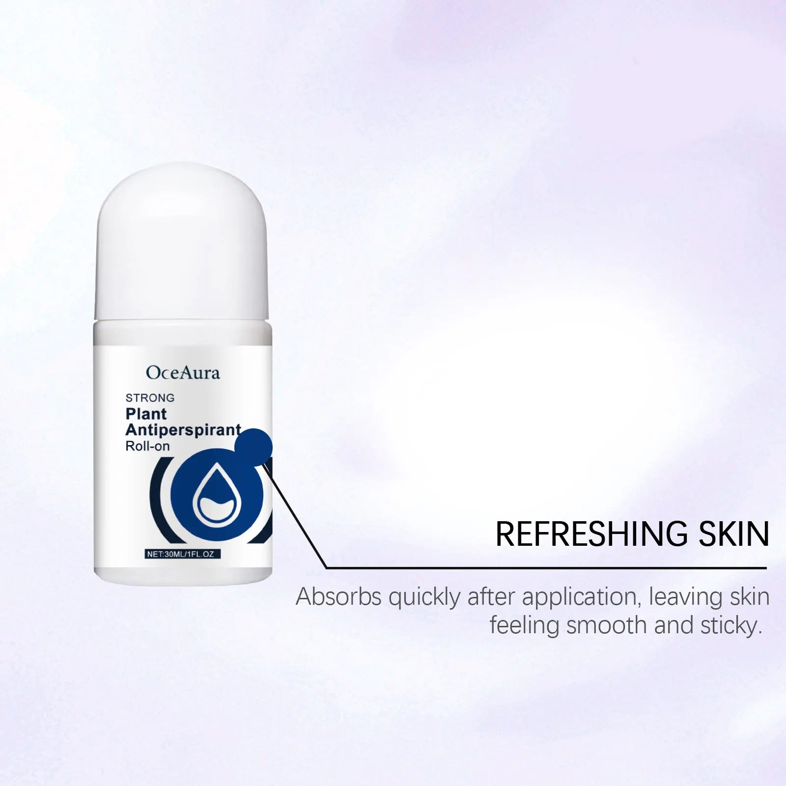 Tidesmit antiperspirant roll-on deodorant for lasting sweat protection and body odor elimination.