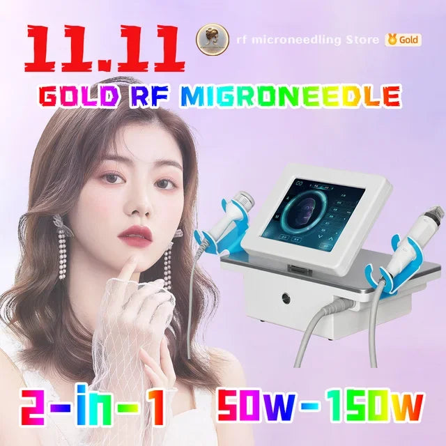 Fractional RF Microneedling Machine - 150W Pro Skin Tightening Device Scrubs Treatments Tidesmit