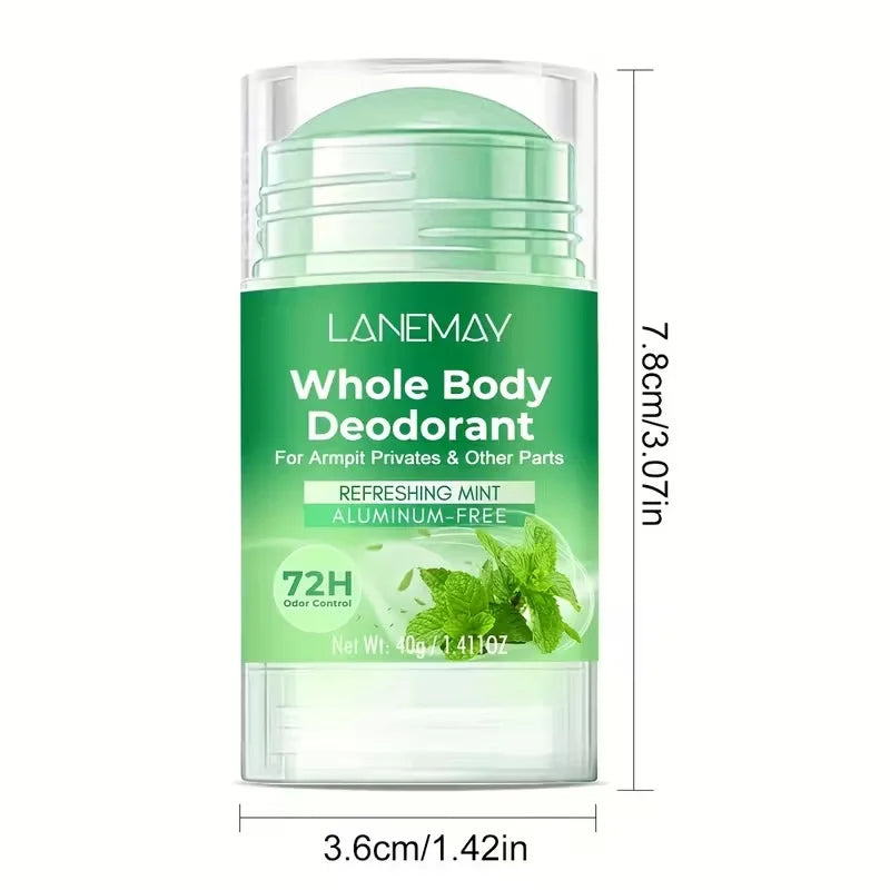 Tidesmit LANEMAY aluminum-free whole body deodorant with refreshing mint for long-lasting odor control and care.