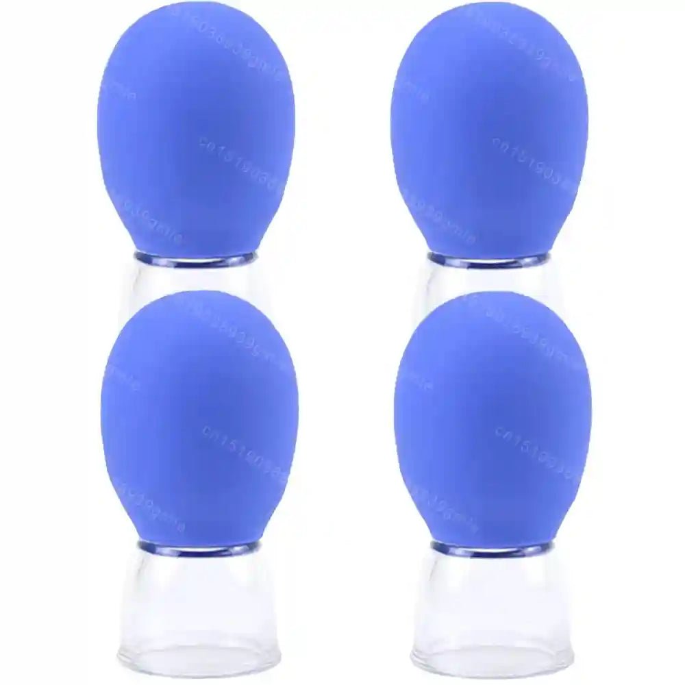 Facial Cupping Set for Eye Lifting - Silicone Vacuum Massage Tool Eye Massage Instrument blue-1pc Tidesmit