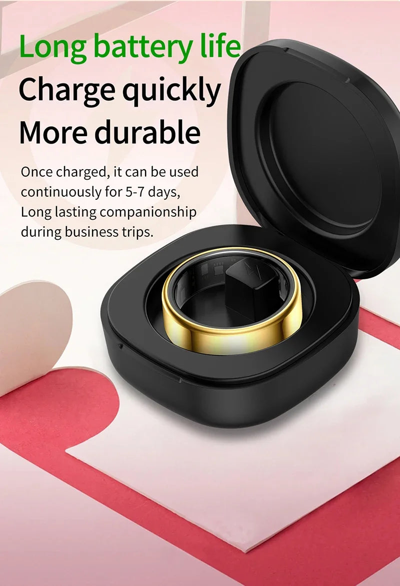Smart Health Tracker Ring - Heart Rate & Oxygen Fitness Monitor Tidesmit