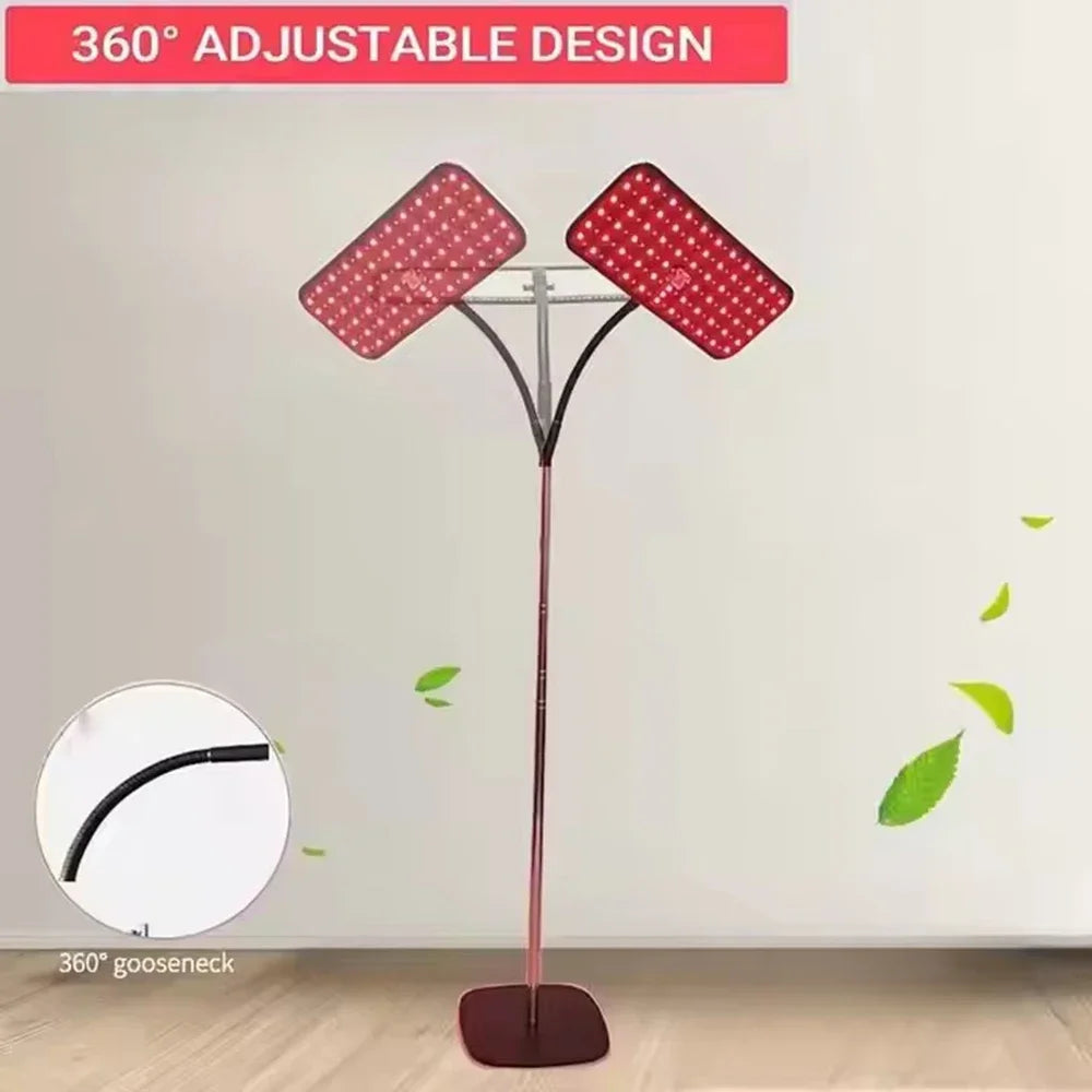 Near Infrared Light Panel 660nm 850nm Red Light Lamp With Timer Face and Body Home Use Relief Pain Device with Adjustable Stand
