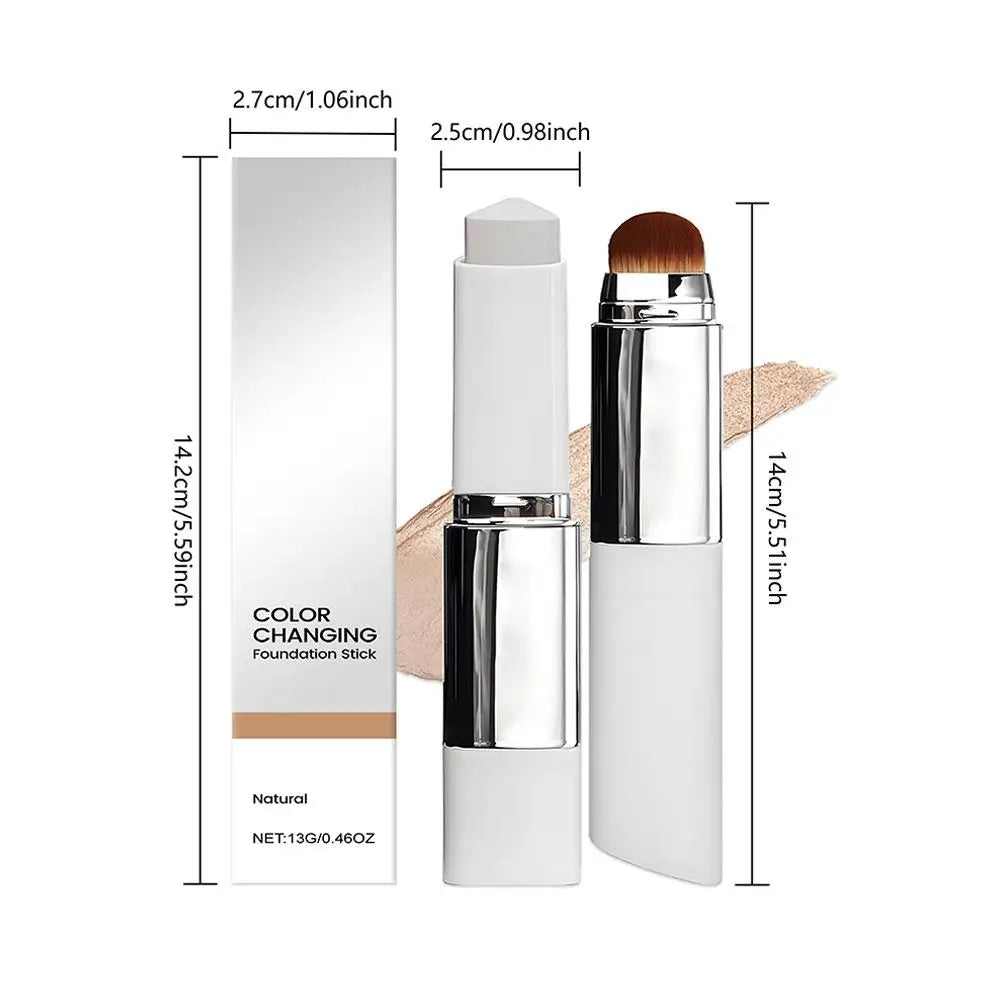 Tidesmit 2-in-1 color-changing foundation stick and brightening concealer liquid for all skin types texture close-up