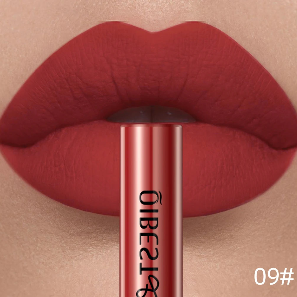 Long-lasting red matte liquid lipstick with a velvet finish, waterproof and nonstick formula for sexy, bold lips.