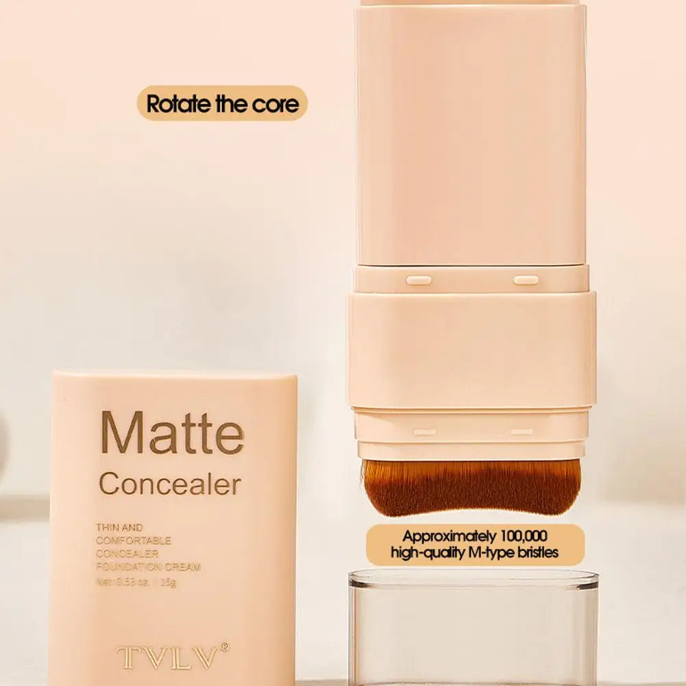 Tidesmit two in one double head foundation and matte concealer stick texture close up for smooth face makeup application