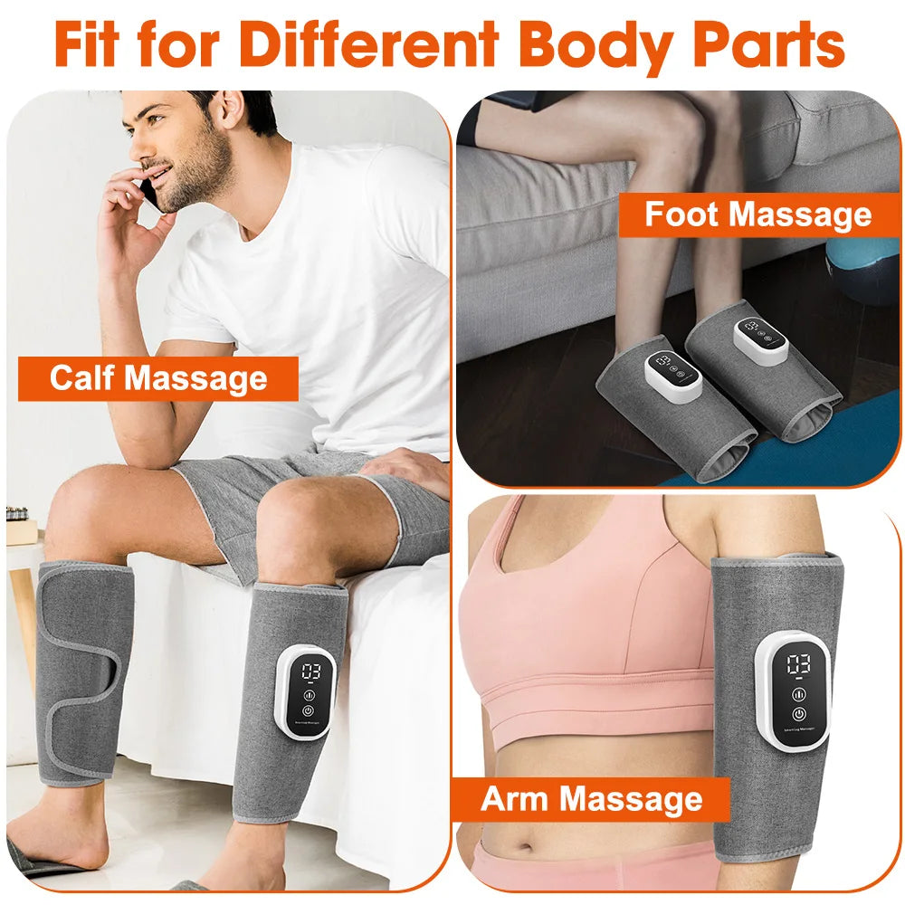 Electric Calf Massager with Heat – Rechargeable Wireless Muscle Relief Body Shaping Massage Equipment Tidesmit