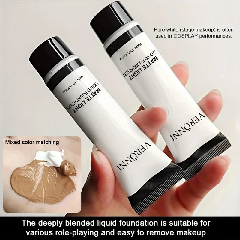 Tidesmit white liquid foundation texture close-up for full coverage cosplay and brightening natural face makeup