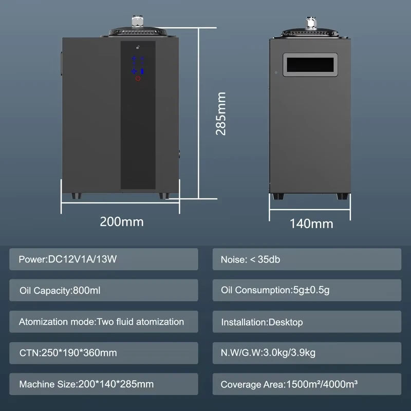 4000m³ HVAC Professional Aroma Diffuser Smart Waterless Essential Oil Diffusers Electric Smell for Home Fragrance Diffuser