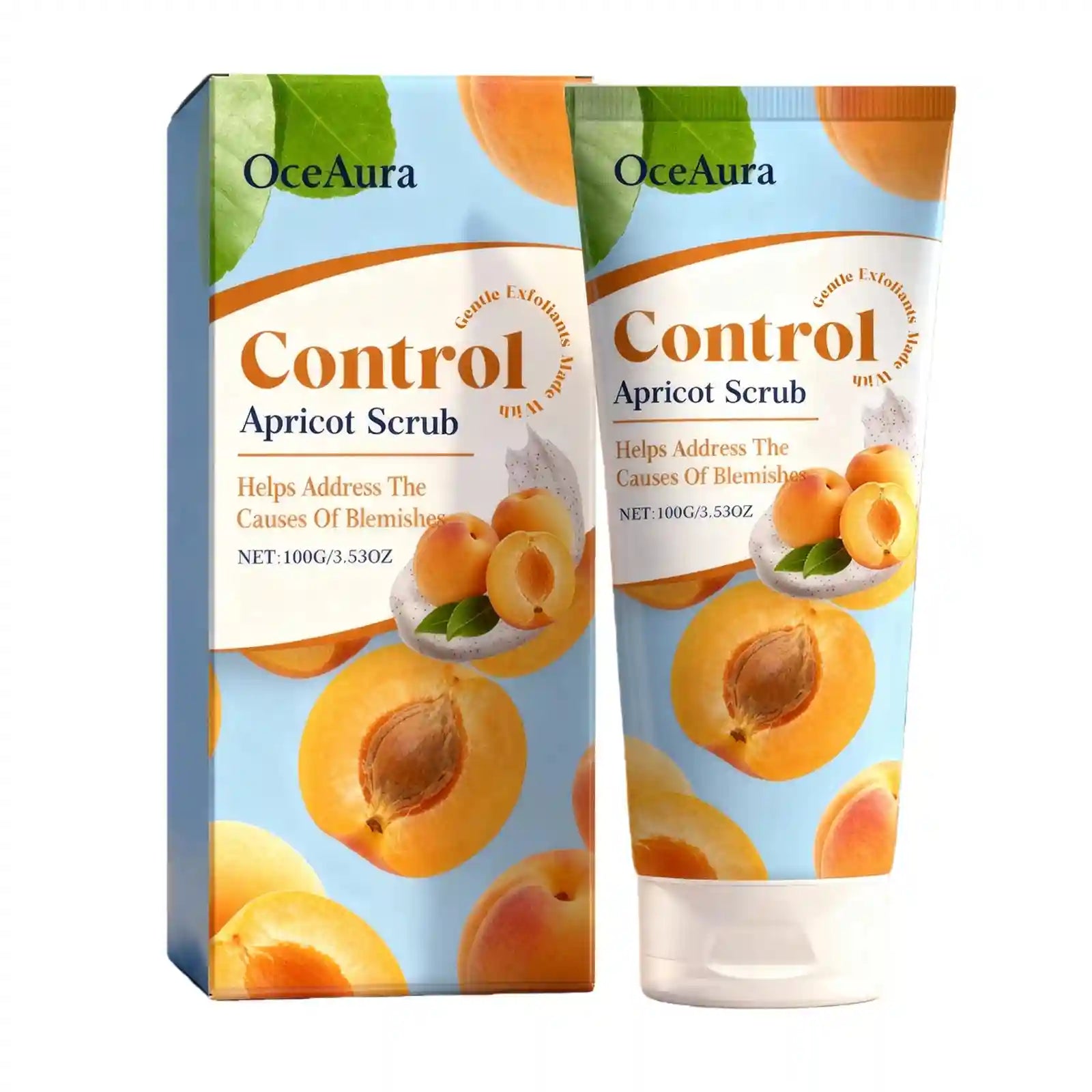 Exfoliating Apricot Facial Scrub - Professional Smooth Skin Care 100g Scrubs Treatments 100g boxed Tidesmit