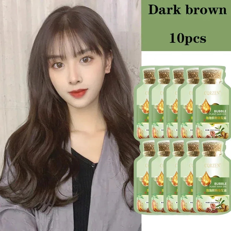 Hair Color Shampoo Cover Gray Hair 5 Minutes Change Hair Color Non-Irritating Hair Dye Shampoo DIY Fashion Hair Color Hair Care