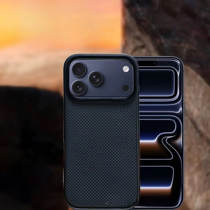 iPhone 17 Pro Max Aramid Fiber Case - Slim Military-Grade Shockproof Cover Tidesmit