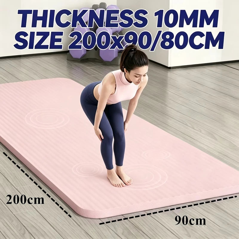 200x90cm Yoga Mat Home Yoga Mat Indoor Sports Fitness Floor Mat NBR Equipment Pilates Anti Slip Thickened Style for Beginners