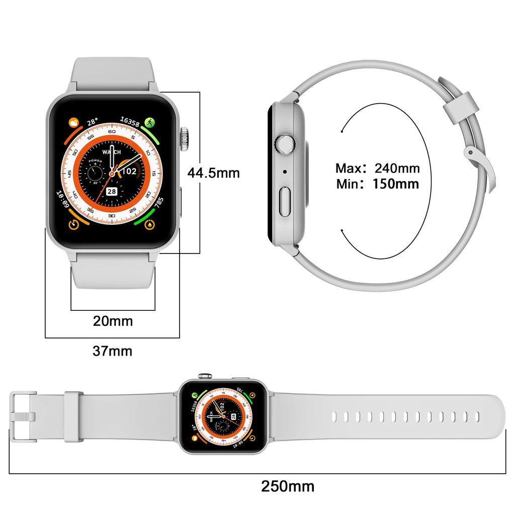 1.85‘’ HD Screen Smartwatch Health Monitoring 100+ Sport Modes Fitness Tracking Bluetooth Smart Watches for Men Women Gifts