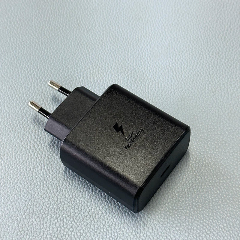 Samsung 45W USB-C Fast Charger for Galaxy S25 S24 Ultra - Official Power EU Black No Cable Tidesmit