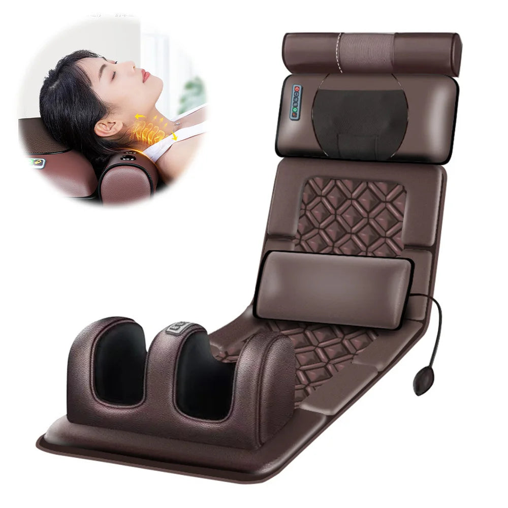 Full Body Massage Mat with Heat and Vibration for Targeted Muscle Relief Massage Chairs EU plug(12V) GERMANY Tidesmit