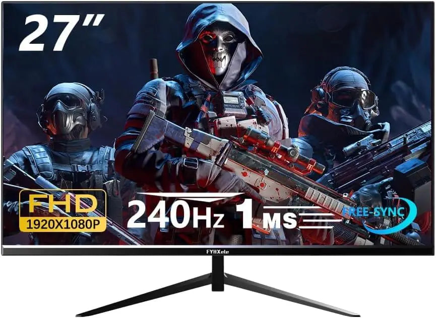 FYHXele 24Inch 180Hz Gaming Monitor FHD Computer Display 1ms Response Time Eye Care Screen LCD Support HDR G-Sync VESA
