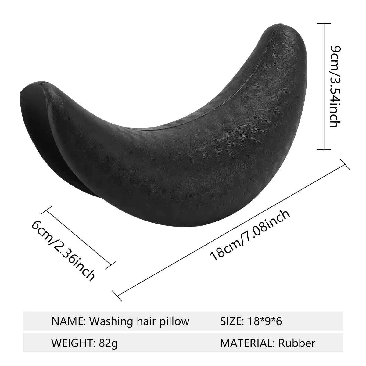 Silicone Hair Washing Neck Rest Cushion - Ergonomic Salon Support Pad Massage Chairs D Tidesmit