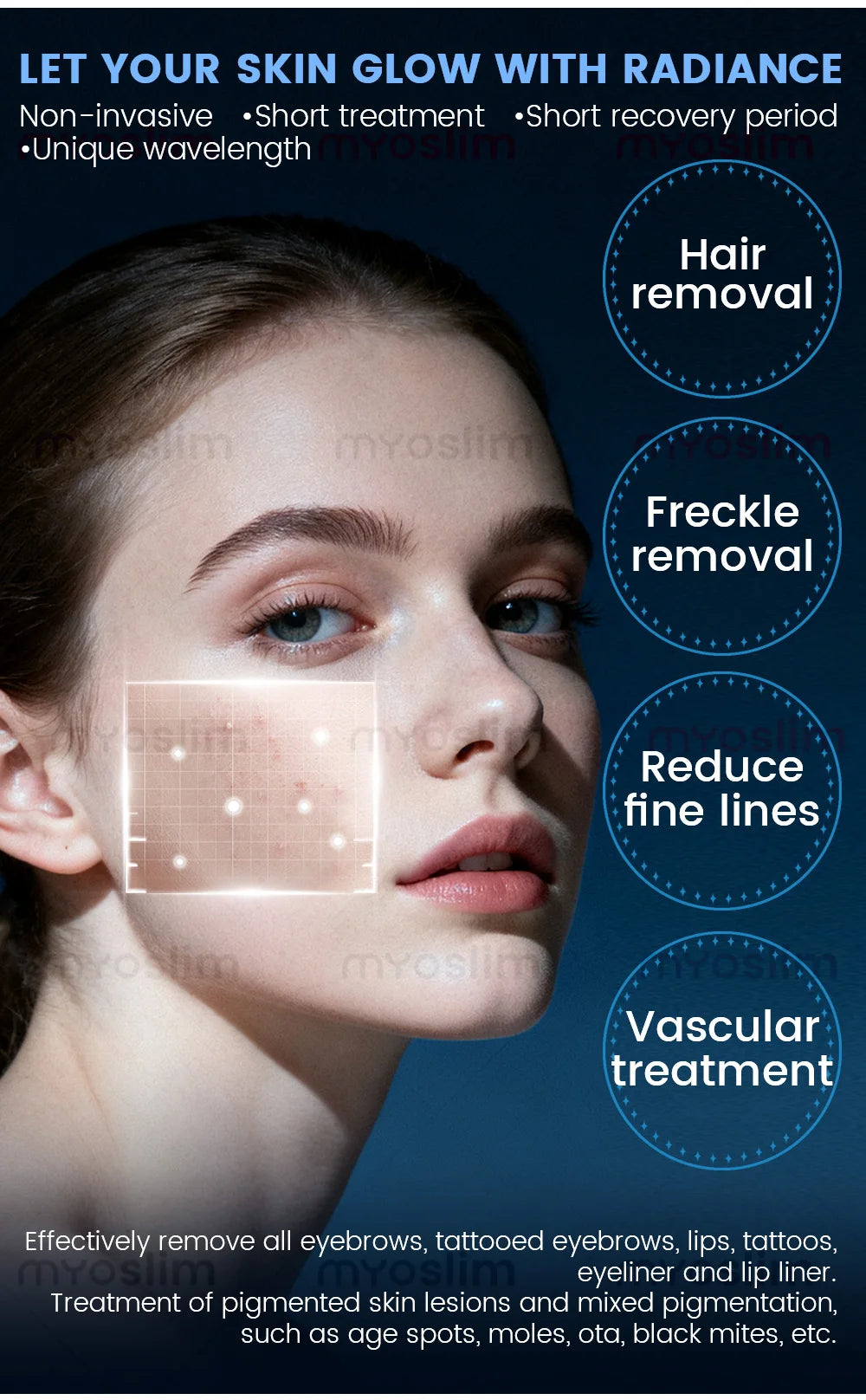 Tidesmit 4-in-1 Ice Platinum laser hair removal machine featuring 4 wavelengths for professional painless treatment