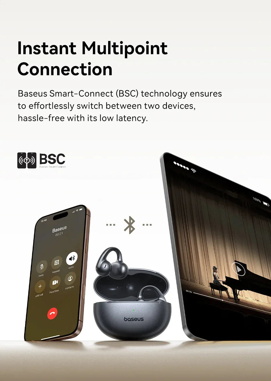 Open Ear Wireless Earbuds Bluetooth 5.4 - Tidesmit Tidesmit