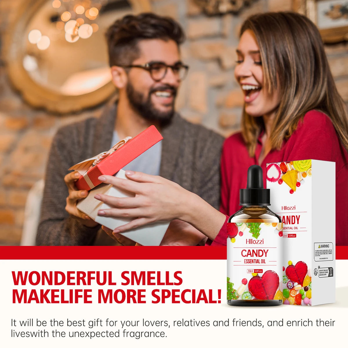 Candy essential oil, candy scent, suitable for body massage and hair care, aromatherapy candles, home use.
