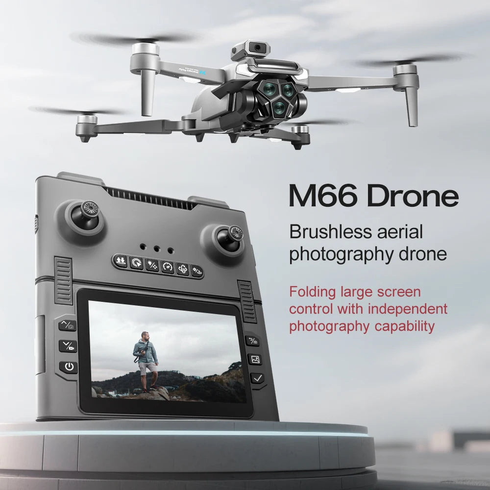 4K Camera Drone with Screen Remote & Triple Battery - M66-1 Tidesmit
