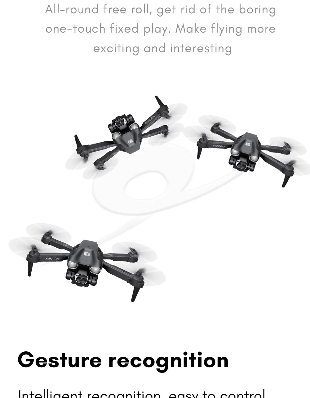 4K Camera Drone with Optical Flow Positioning - Foldable RC Aircraft Tidesmit
