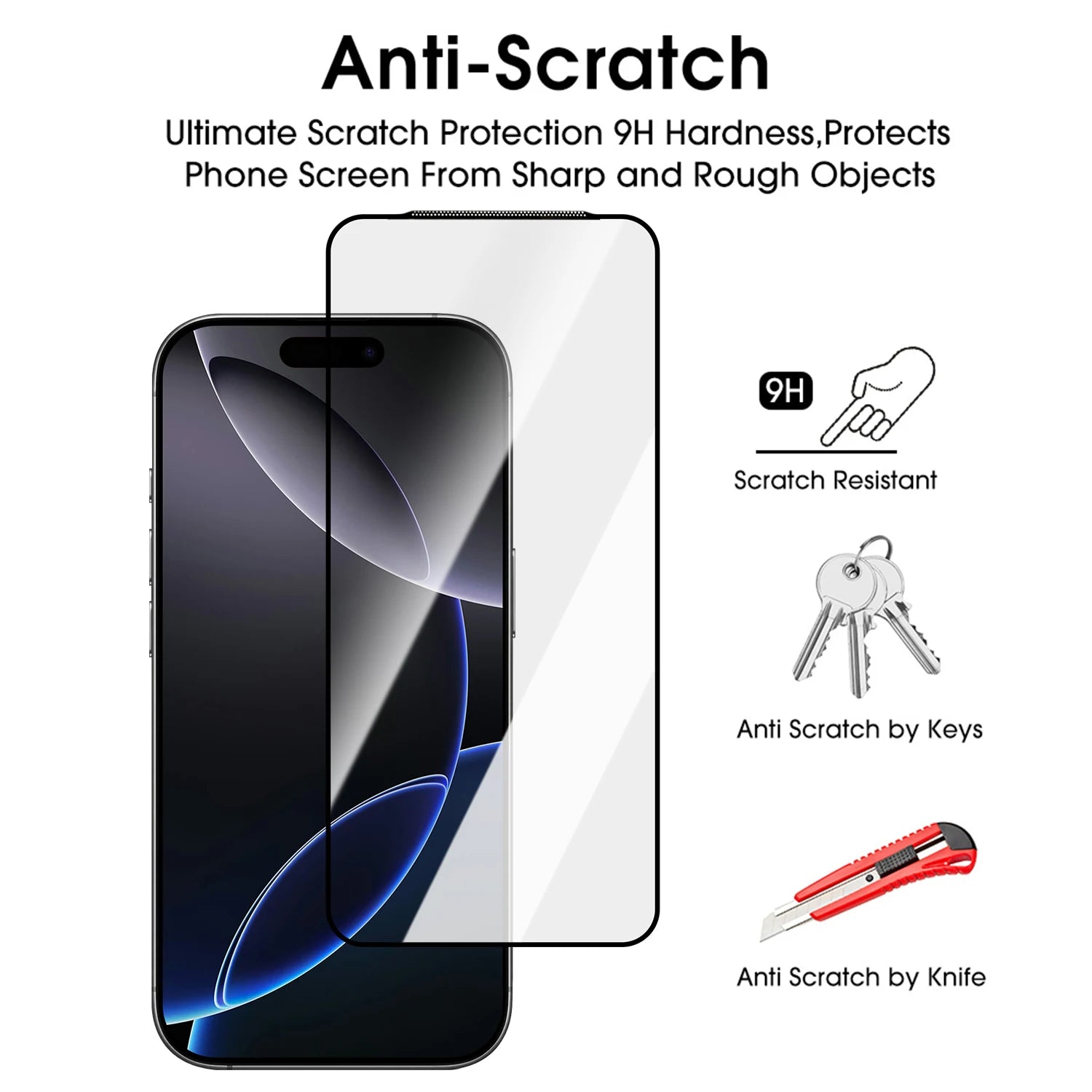 For IPhone 17 Pro Max Screen Protector Hardness Full Coverage Easy To Install Tempered Glass Anti-Scratch Film for IPhone 17Air AE Tidesmit