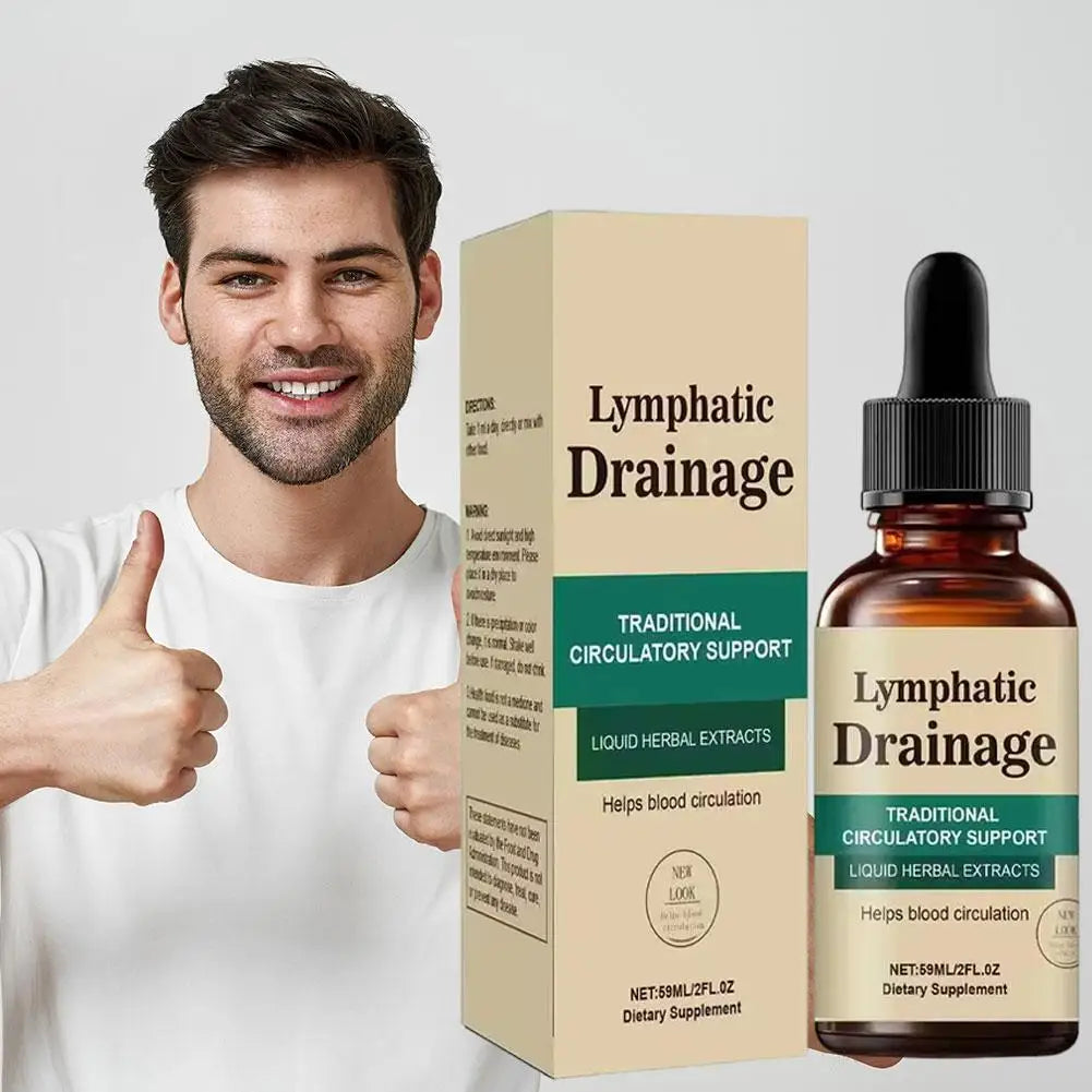 Tidesmit Natural Herbal Lymphatic Drainage Drops for fast absorb detox, blood circulation support, and swelling relief.