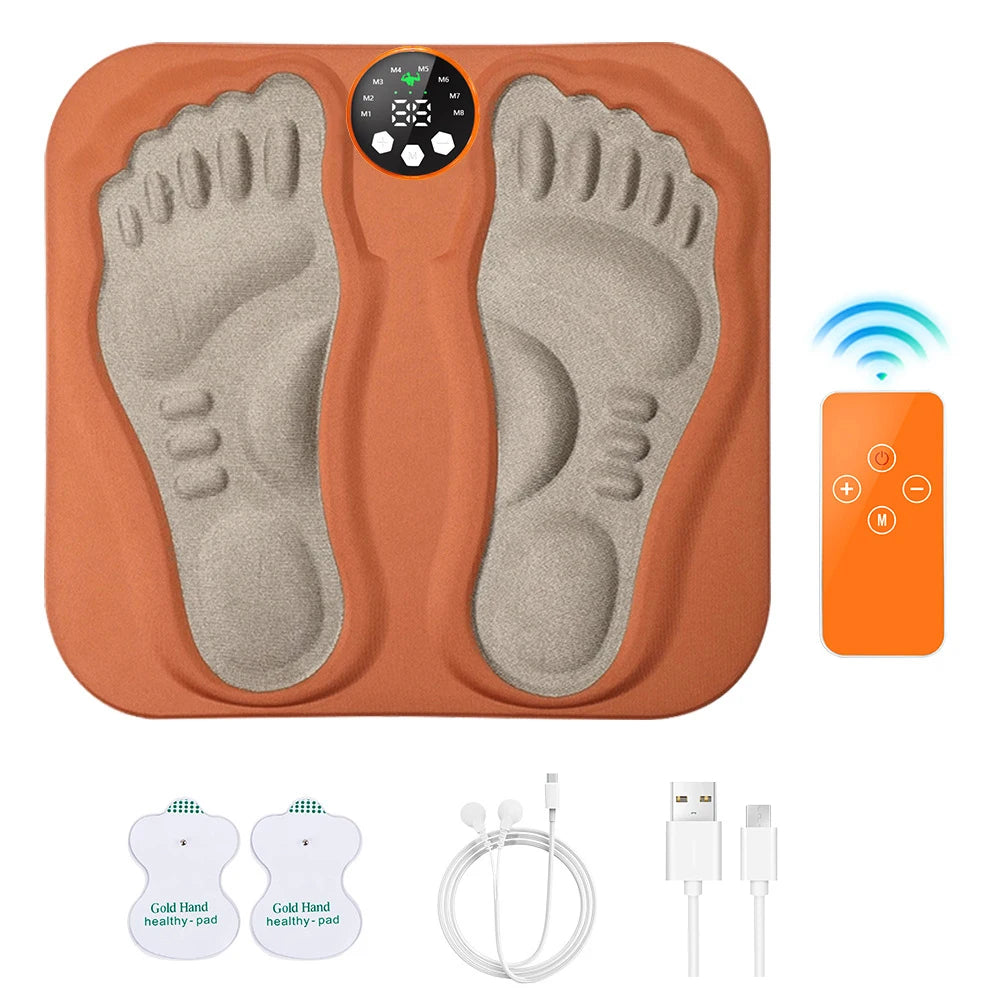 Foldable Electric Foot Massager Mat - 8 Mode Muscle Stimulator Relaxation Treatment Tidesmit
