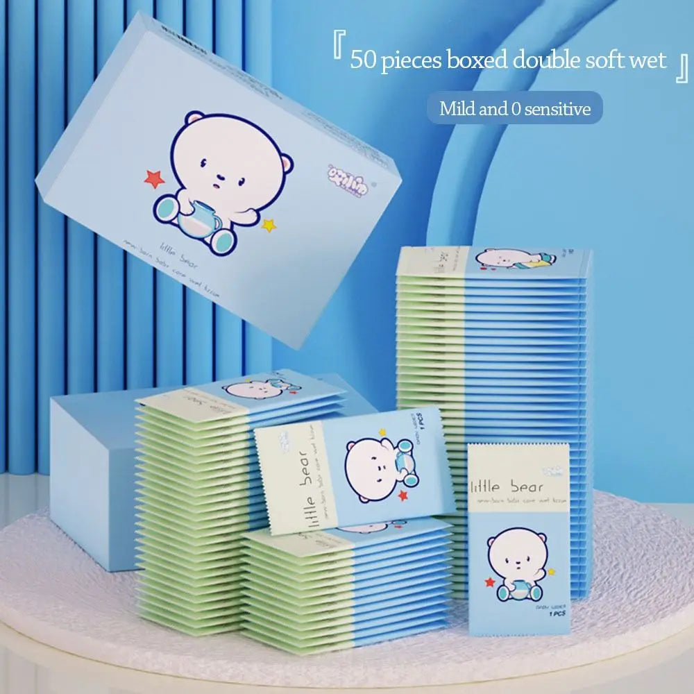 50pcs Fashion Disinfection Baby Wet Wipes Non woven fabric Portable Moist Paper Hand Cleaning Tissue Home
