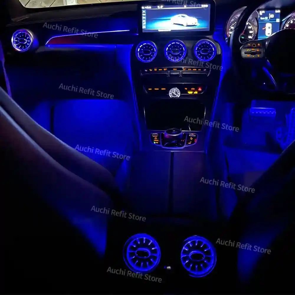 Mercedes-Benz W205 Ambient LED Vents - 64-Color Lighting Kit Tidesmit