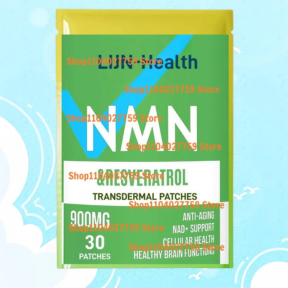30 Patches NMN Transdermal Patches With Trans-Resveratrol for Boost* NAD, Cell, Immune, Energy & Muscle, Anti-Aging