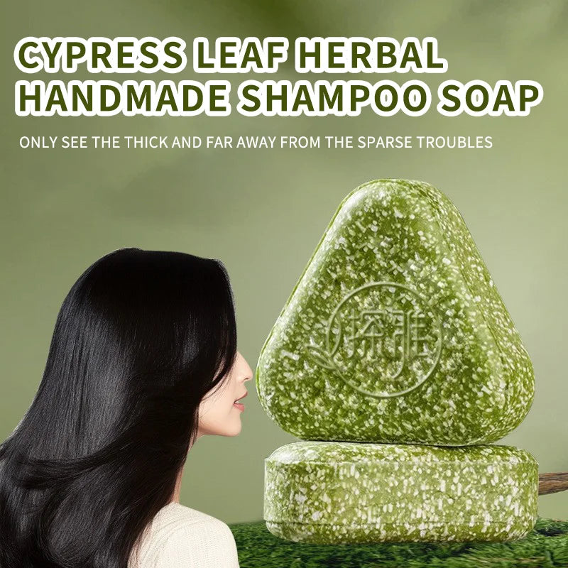 Usman Grass Platycladus Herbal Shampoo Soap Natural Hair Loss Treat Strengthens Roots Controls Oil Cleanses Scalp Hair Growth