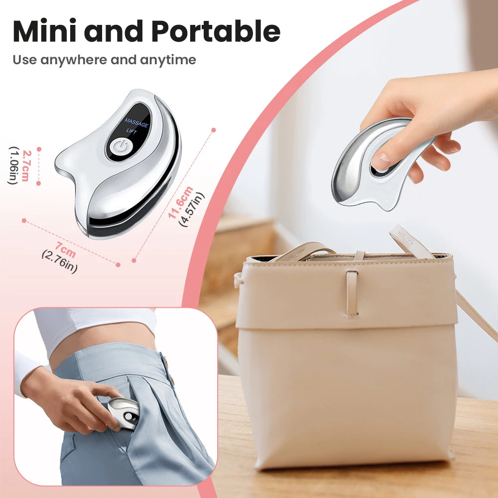 Electric Gua Sha Facial Massager - Portable Home Spa Vibration Lift White Relaxation Treatment Tidesmit