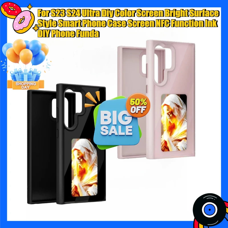 NFC Ink Screen Phone Case for Galaxy S24 Ultra - Slim Shock-Absorbing Cover Tidesmit