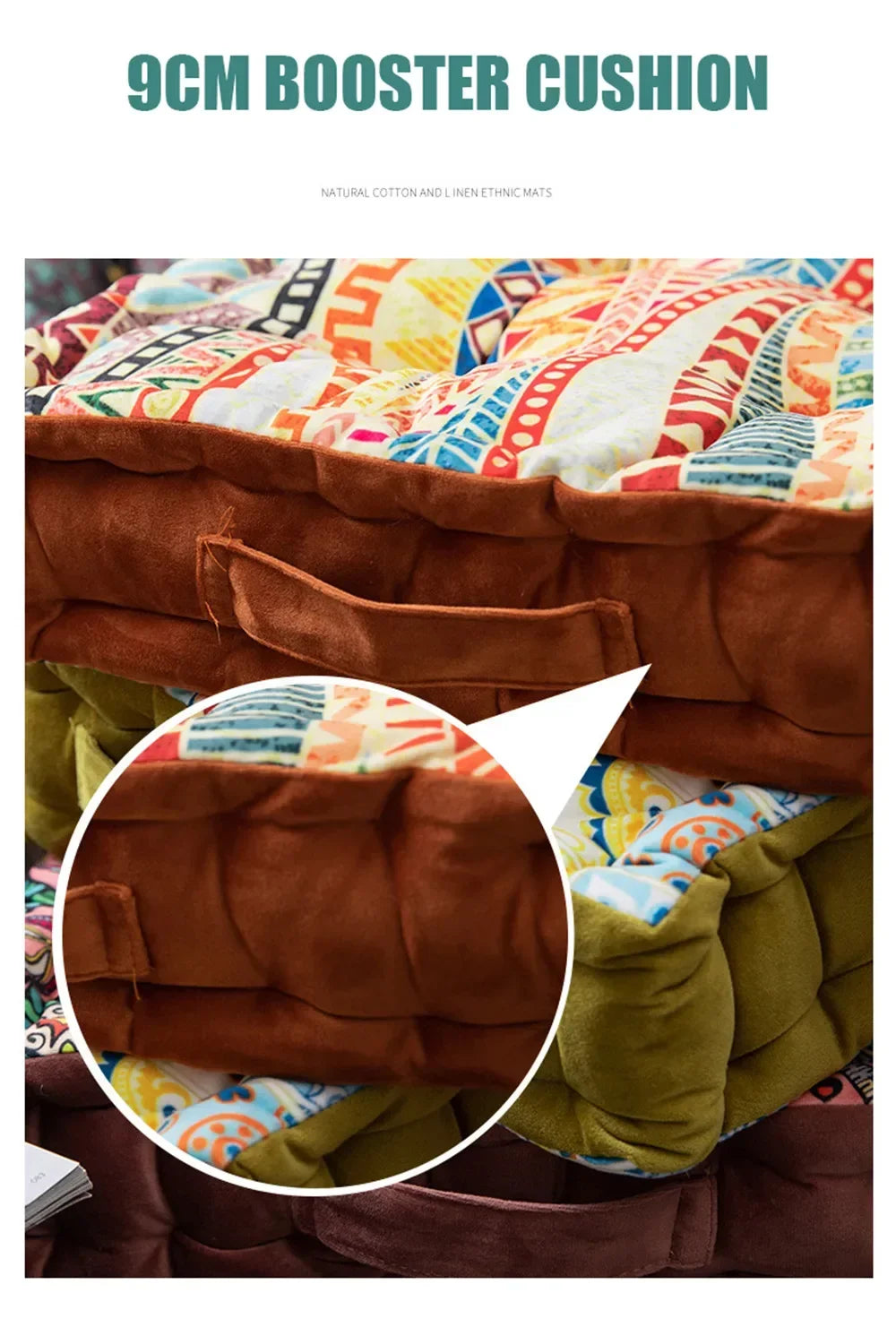 Bohemian Cushion Mandala Floor Seat Cushion Square Seat Velvet Yoga Pillow Japanese Tatami Mat for Reading Nook Party Decoration