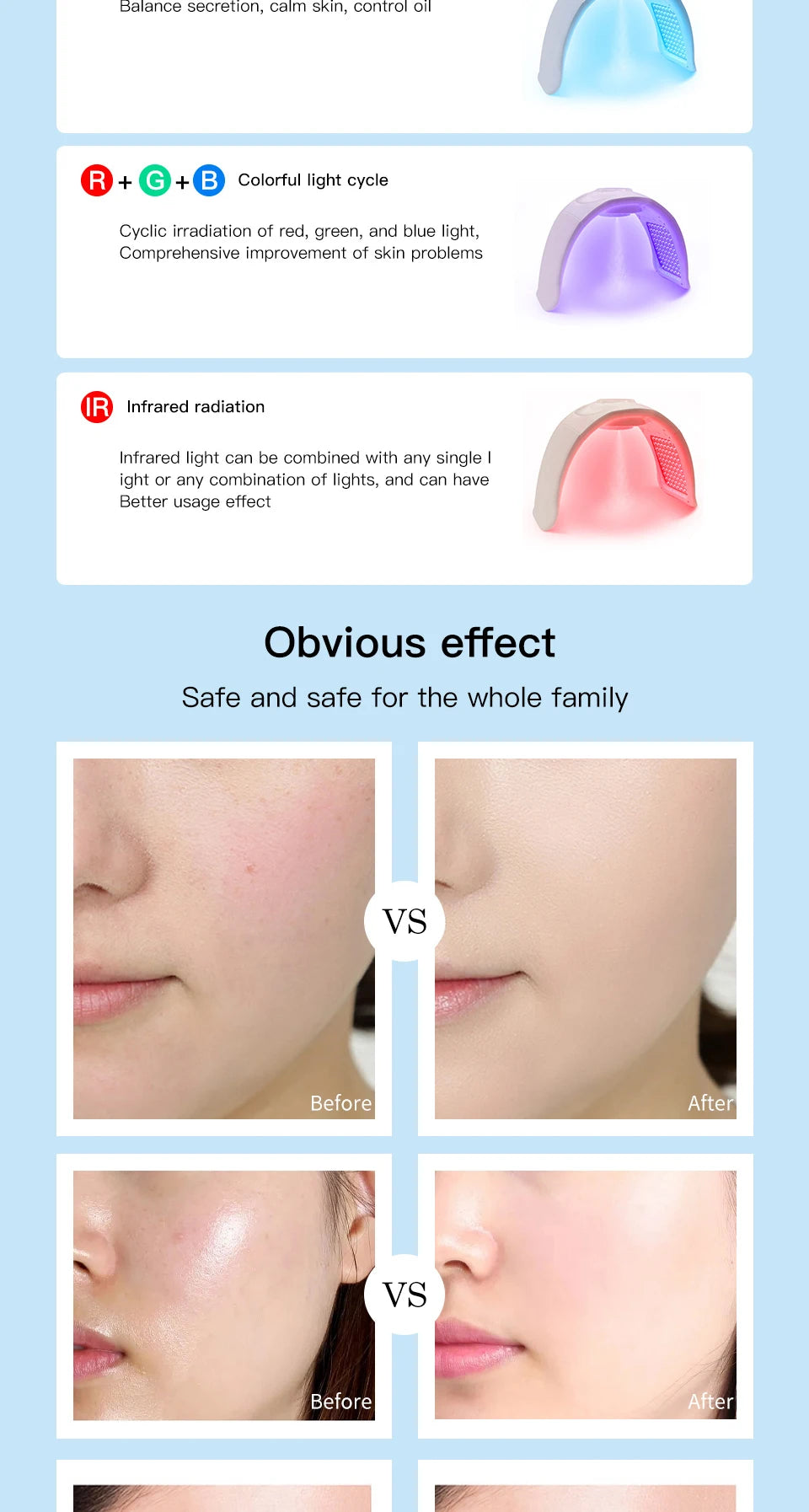 8 Colors Nano Spray LED Photon Skin Moisturizing PDT Mask Red Light Therapy Hydrotherapy Acne Wrinkle Remove Skin Care Spa Tools